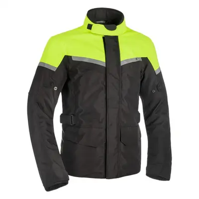 Geaca textila impermeabila Oxford Spartan, versiune lunga, culoare negru fluo, marime S
