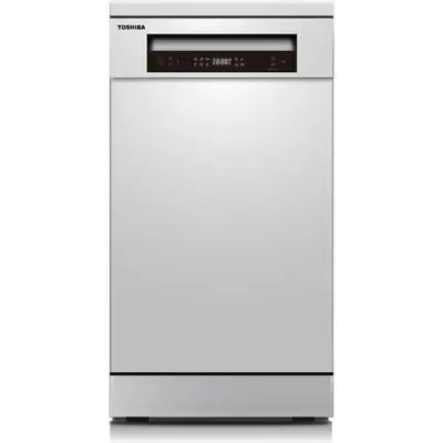 Toshiba Masina de spalat vase Toshiba DW-10F2EE(W)-PL, 10 seturi, 6 programe, 45 cm, AquaStop…
