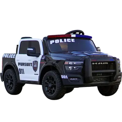 Masinuta electrica de politie pentru 2 copii, DODGE RAM 2500 REBEL, 400W, 24V, echipare, premium…