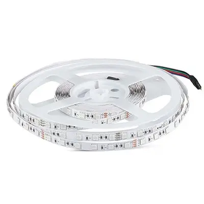 Banda LED 24VSMD5050 RGB 60LED/M IP20 10M V-TAC SKU-212592
