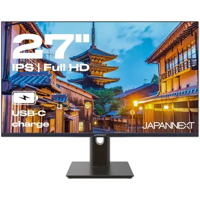 JAPANNEXT Monitor Japannext 27 inch, IPS FHD (1920 x 1080) HDMI, DP, USB-C (65W Power Supply), HDR…