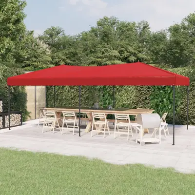 Cort pliabil pentru petreceri, rosu, 3x6 m