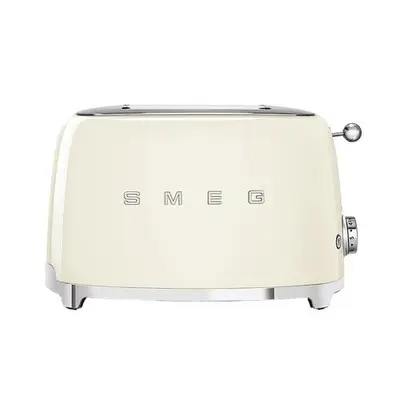 Prajitor de paine Smeg TSF01CREU, 950 W, 2 felii, 6 niveluri pentru rumenire (Crem)