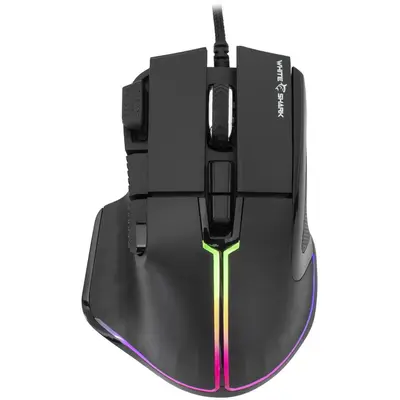 White Shark Mouse White Shark GM-9006 MARROK 12000dpi, RGB, Negru