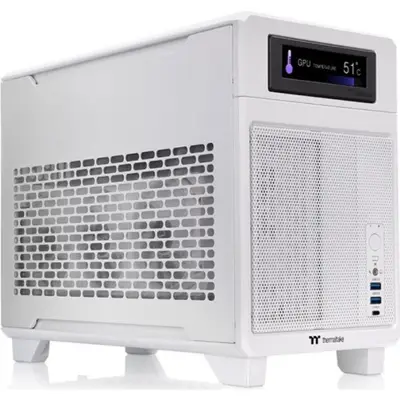 Thermaltake Carcasa PC Thermaltake TR100 Snow, Mini Tower, Fara sursa, 2 ventilatoare compatibile…