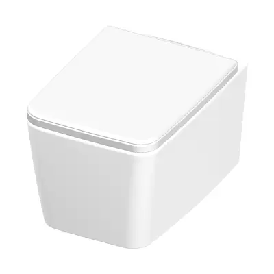 Vas WC suspendat Celesta Libra 49 x 36 cm ceramica capac cu inchidere lenta duroplast alb mat