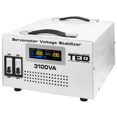 Stabilizator retea maxim 3100VA / 1800W cu servomotor TED Electric TED3100SVC TED000163