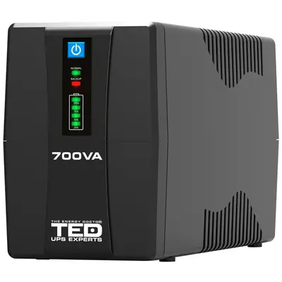 Ups 700VA/400W fara afisaj TED cu stabilizator 2 iesiri schuko, repornire automata, 7Ah TED003966