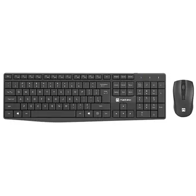 natec Tastatura si mouse wireless Natec NZB-1989, in limba engleza, Negru