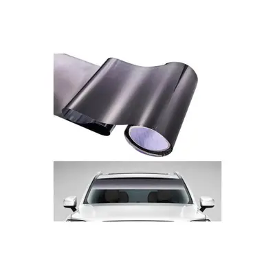 Folie parasolar parbriz in degrade neagra-argintie 20x150cm Cod: 85130