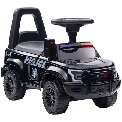 Masinuta electrica de politie Kinderauto Police 30W 6V cu megafon si music player, bluetooth…