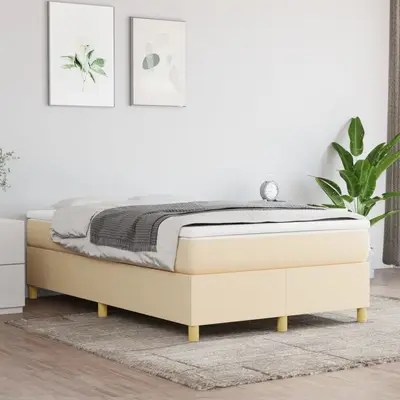 Cadru de pat, crem, 120x200 cm, material textil