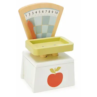 Tender Leaf Jucarie din lemn premium, Cantar, Tender Leaf Toys - Market Scales, 3+ ani
