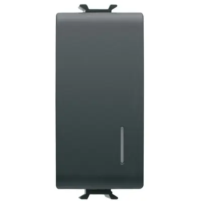 Intrerupator cap scara 1 modul Gewiss Chorus GW12052, 1P 16AX, iluminare, negru satin