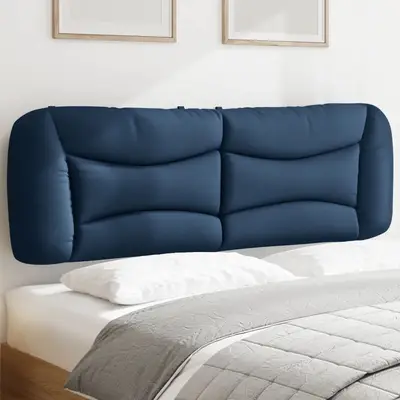 Perna pentru tablie de pat, albastru, 160 cm, material textil