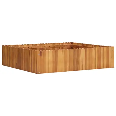 Strat inaltat de gradina, 100x100x25 cm, lemn masiv de acacia