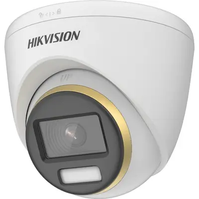 Camera Turbo HD ColorVu PoC Hikvision DS-2CE72UF3T- E, 8MP, lentila fixa 2.8mm, lumina alba 40m…