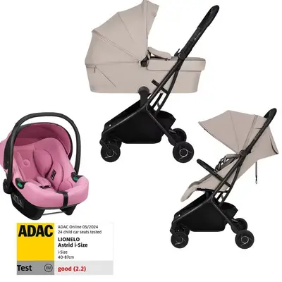 Set Carucior 3 in 1, Lionelo, Sia Flex, Include landou pliabil pe cadru, 0-48 luni, Sustine 22 kg…