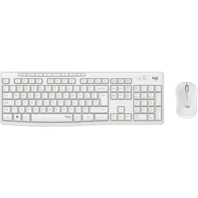Kit wireless tastatura si mouse Logitech MK295 Silent, US layout, USB (Alb)