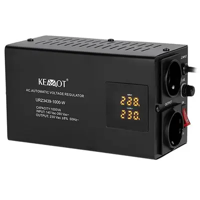 Stabilizator de tensiune cu relee 1000VA / 700W KEMOT URZ3439-1000, prindere in perete
