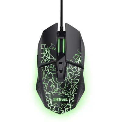 Trust Mouse cu fir Trust GXT 113 Felox, 6400 DPI, iluminare RGB, negru