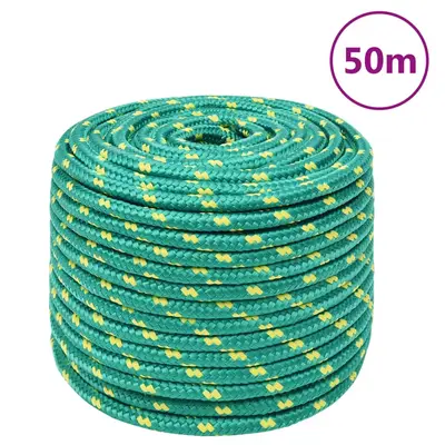 Franghie de barca, verde, 12 mm, 50 m, polipropilena