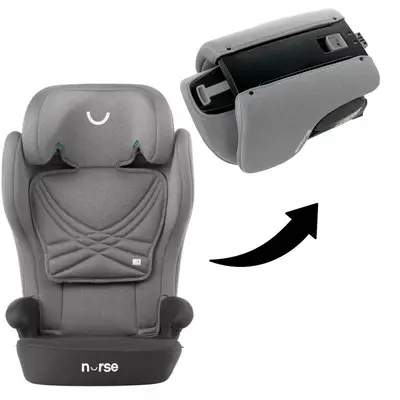 Scaun auto, Nurse, Spring, I-Size, Cu sistem isofix, Pliabil, 100-150 cm, 4-12 ani, Conform cu…