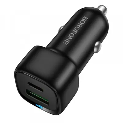 Borofone Incarcator Auto Borofone BZ34B Cloud, 38W, 3A, 1 x USB-A - 1 x USB-C, Negru