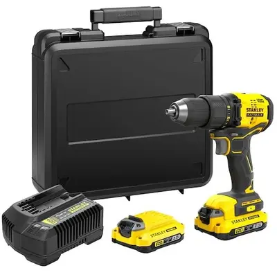 Stanley Masina de gaurit, Stanley Fatmax SFMCD710D2K-QW, cu acumulator, 18 V, 2 viteze, cuplu 60…