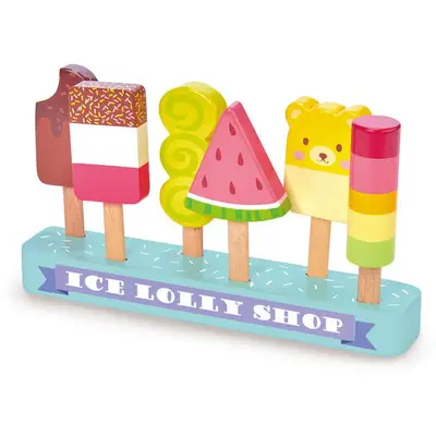 Tender Leaf Jucarie din lemn premium, Set inghetate, Tender Leaf Toys - Ice Lolly Shop, 6 piese, 3+…