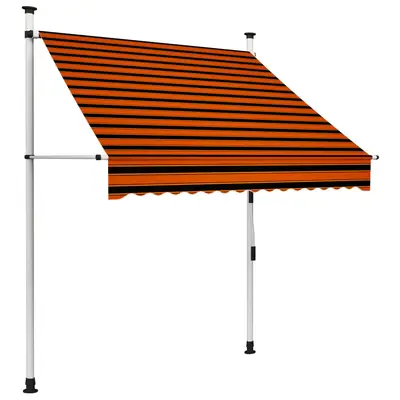 Copertina retractabila manual, portocaliu si maro, 150 cm