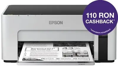 Imprimanta inkjet monocrom Epson M1100 CISS, A4, 35 ppm, 1440 x 720 dpi (Alb/ Negru)
