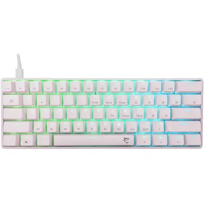 White Shark Tastatura Mecanica Gaming cu fir White Shark SHINOBI v2, BLUE OUTEMU Switch, 1.8 m, Alb