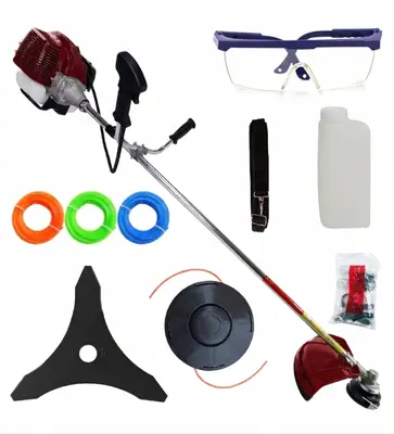 *MEGA* Motocoasa 8.5cp motor benzina 2T timpi, 58cc, 12.000rpm, 7 stele, 10 accesorii incluse, Easy…