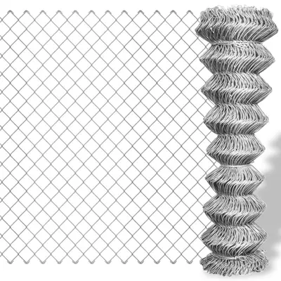 Gard de legatura din plasa, argintiu, 25 x 1 m, otel galvanizat