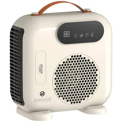 ADLER Aeroterma Adler AD7756, 2000 W, Display LED, 2 Setari de Putere, Telecomanda, Bej