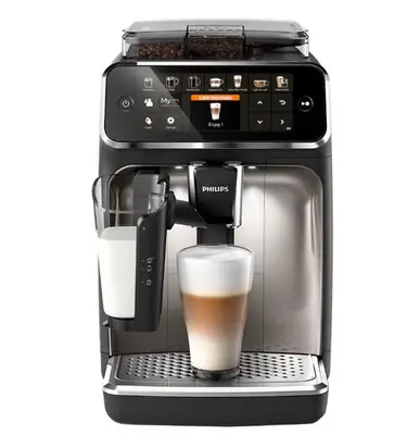 Espressor automat Philips LatteGo Seria 5400 EP5447/90, 1.8l, 1500W, 15 bar, Ecran Tactil TFT, 4…