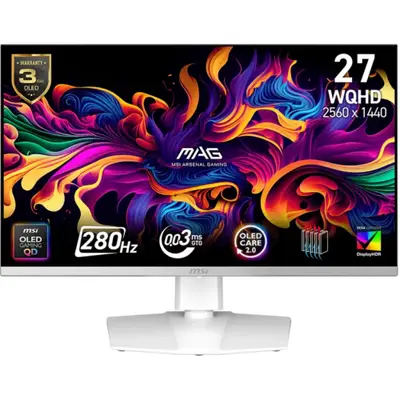 Monitor Gaming QD-OLED MSI 26.5inch MAG 272QPW QD-OLED X28, WQHD (2560 x 1440), HDMI, DisplayPort…