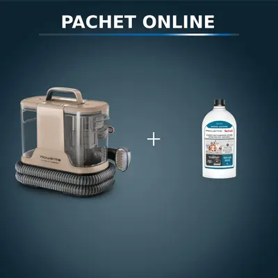 Pachet PROMO Aspirator tapiterie Rowenta Clean IT Compact IN3010F0 & Detergent pentru aspirator cu…