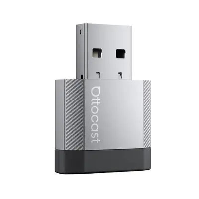 Adaptor Ottocast Mini Nova Wireless CarPlay si Android Auto, Plug and Play 2-in-1, Gri