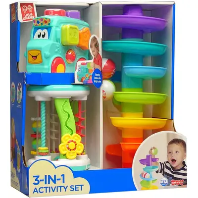 Little Learner Jucarie Educativa Little Learner Set 3 in 1 - Autobuz cu sortator, cilindru &…