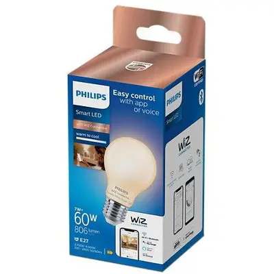 Philips Bec LED inteligent Philips, Wi-Fi, Bluetooth, E27, 7W (60W)