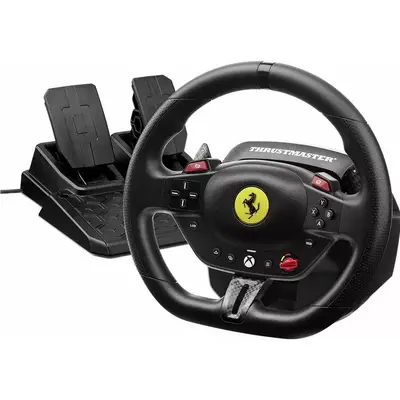 Set Volan Gaming si Pedale T98-X Ferrari 296 GTS pentru Xbox X/S si PC Negru