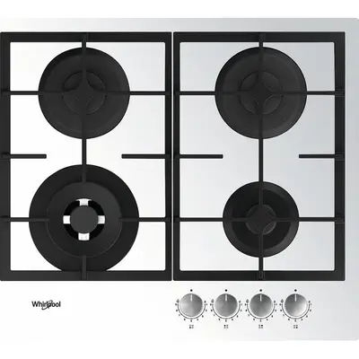 Whirlpool Plita Whirlpool AKTL 629/WH, Gaz, 59 cm, 4 Zone de Gatit, Touch Control, Timer, Indicator…