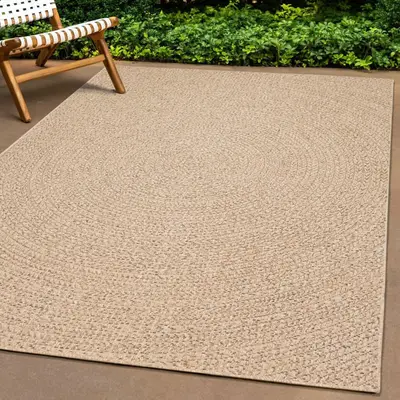 Covor zizur aspect iuta, 80x200 cm, pentru interior si exterior