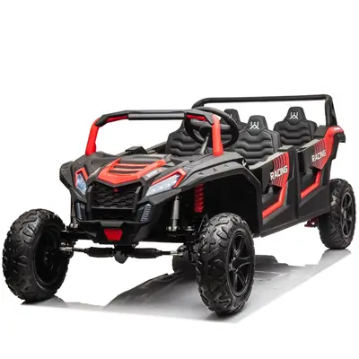 UTV electric pentru copii 4-8 ani, Kinderauto Racing, 4 locuri, 600W, 48V 14Ah, echipare premium…