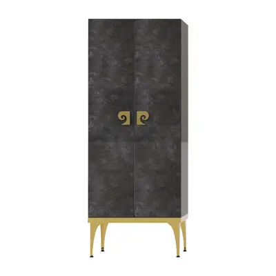 Dulap soldat baie dublu Pierre Cardin Venus negru-auriu 70x150 cm