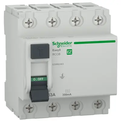 Intrerupator diferential RCCB Easy9 4P 63A/300mA tip AC Schneider EZ9R62463