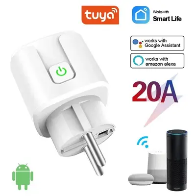 Priza inteligenta Rovo CZ04 WiFi, 20A, Monitorizare energie, Alexa, Google Assistant