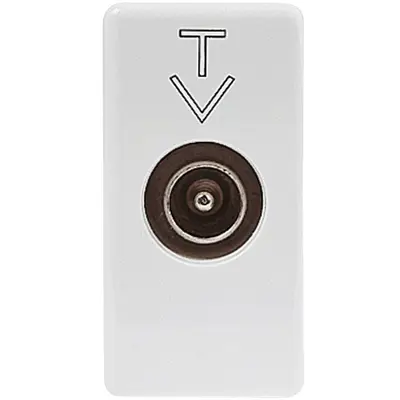 Priza TV de trecere 1M Gewiss System GW20382, alb